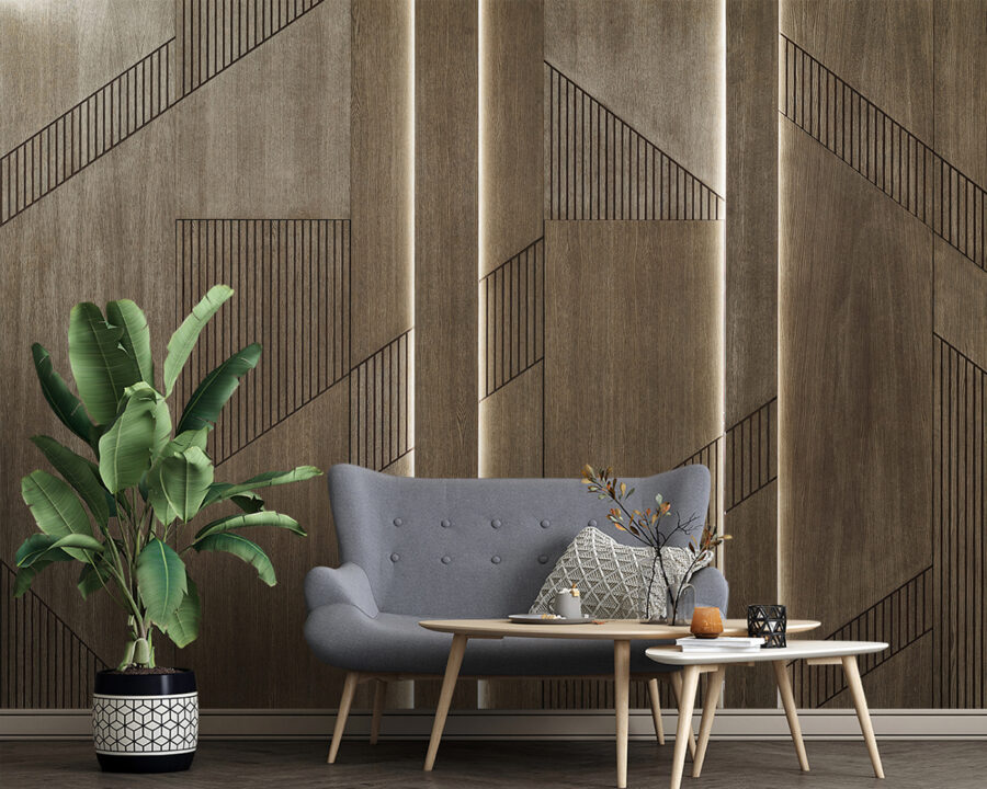 Elegantní geometrický design na dřevěných deskách. Elegantní geometrický design na dřevěných deskách.