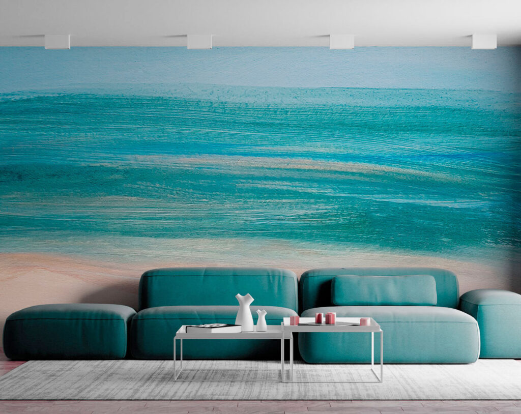 A blue and white painting A blue and white painting