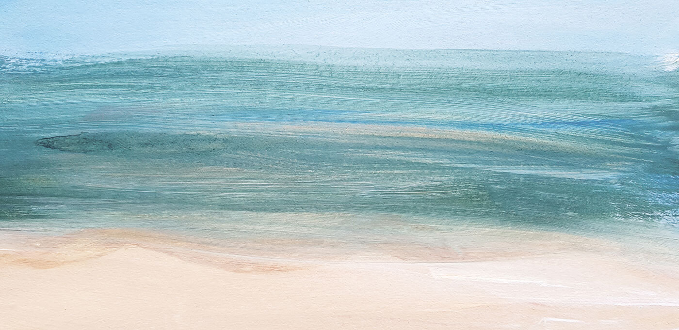 A blue and white painting A blue and white painting