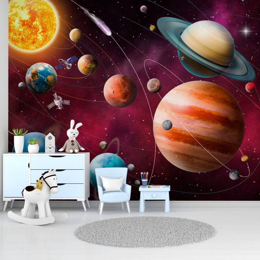 Fototapeta Planety a hvězdy ve vesmíru