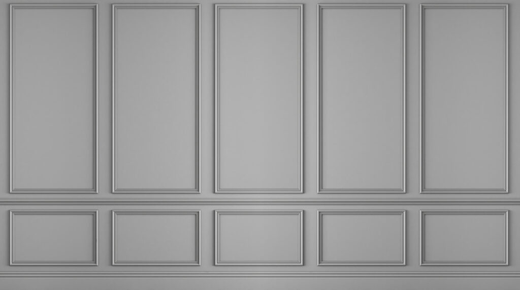 Stěna s bílými panely Stěna s bílými panely