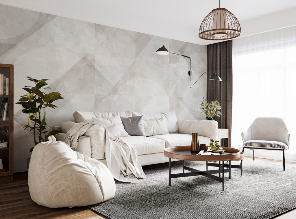 White and grey background