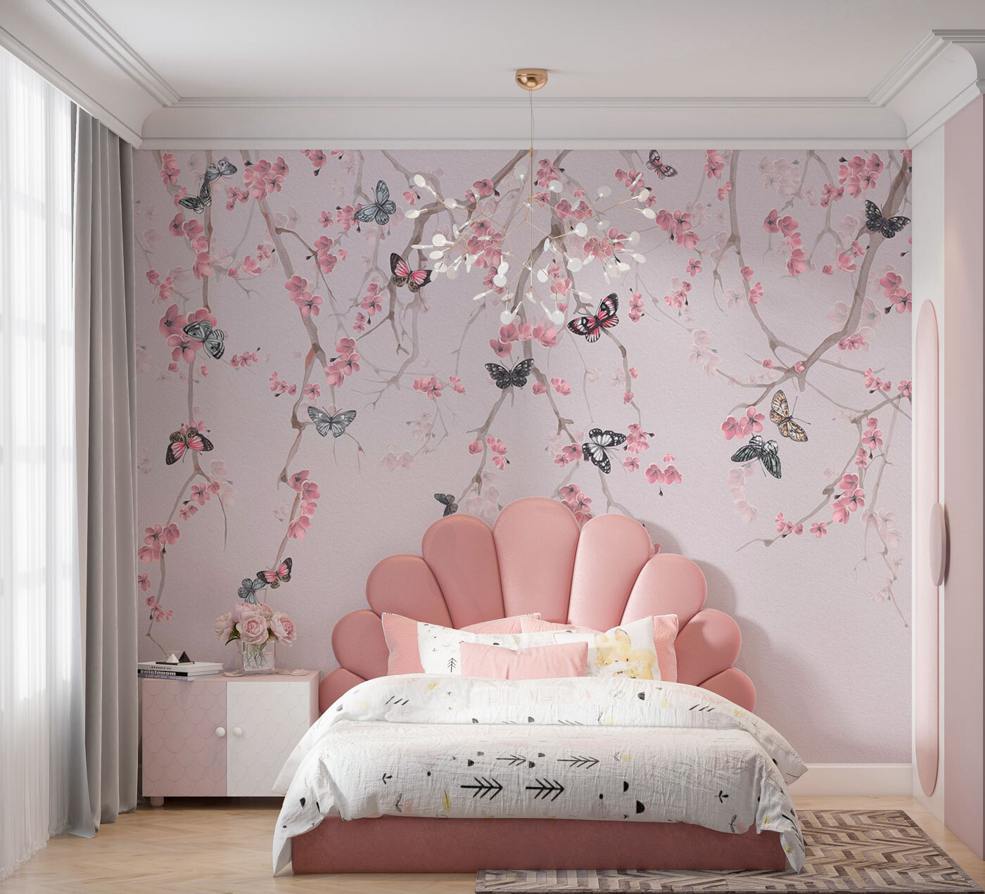 Butterflies on a tree branch Butterflies on a tree branch