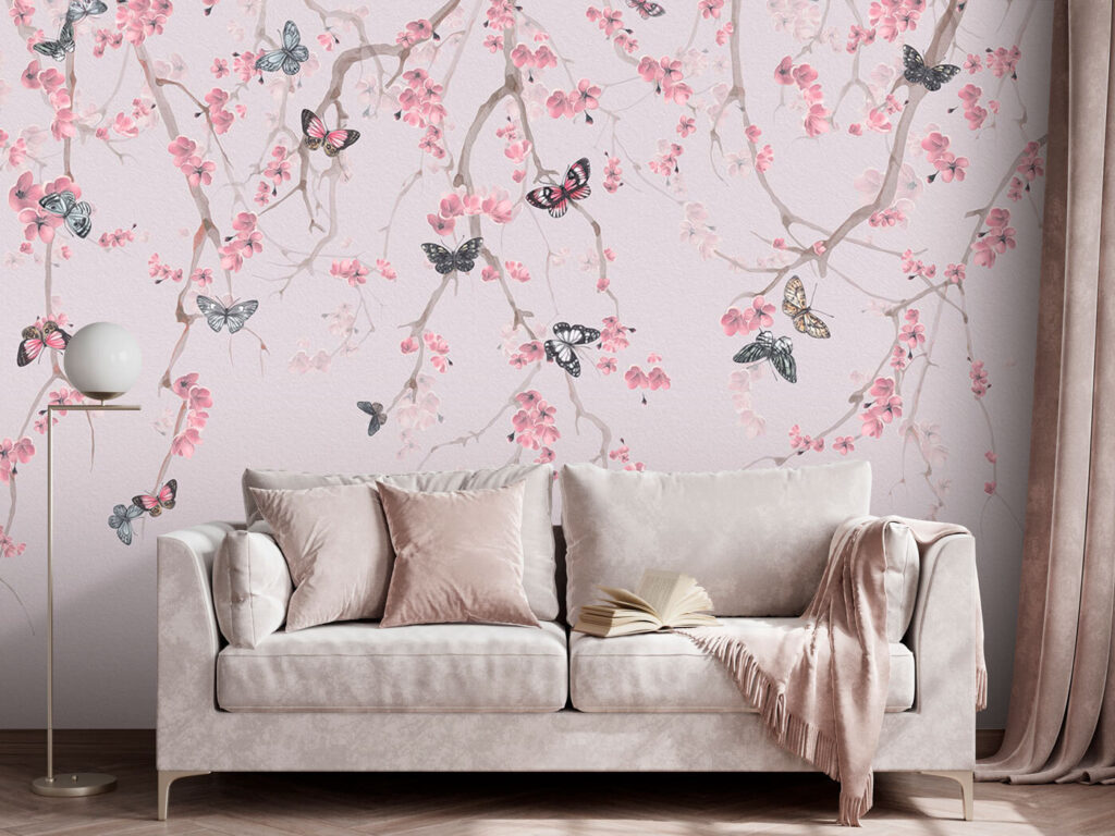 Butterflies on a tree branch Butterflies on a tree branch