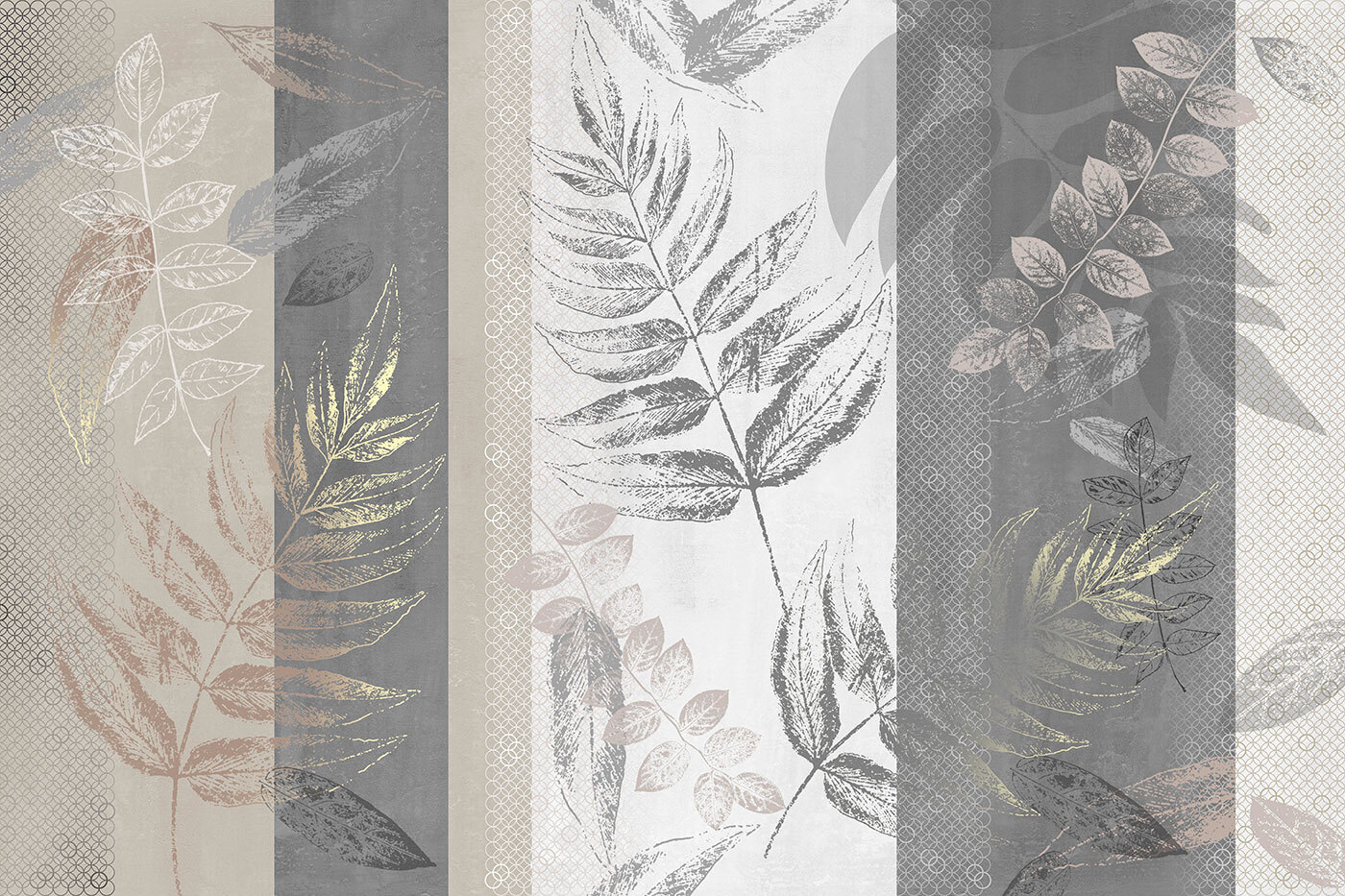 Botanical patterns in muted tones Botanical patterns in muted tones