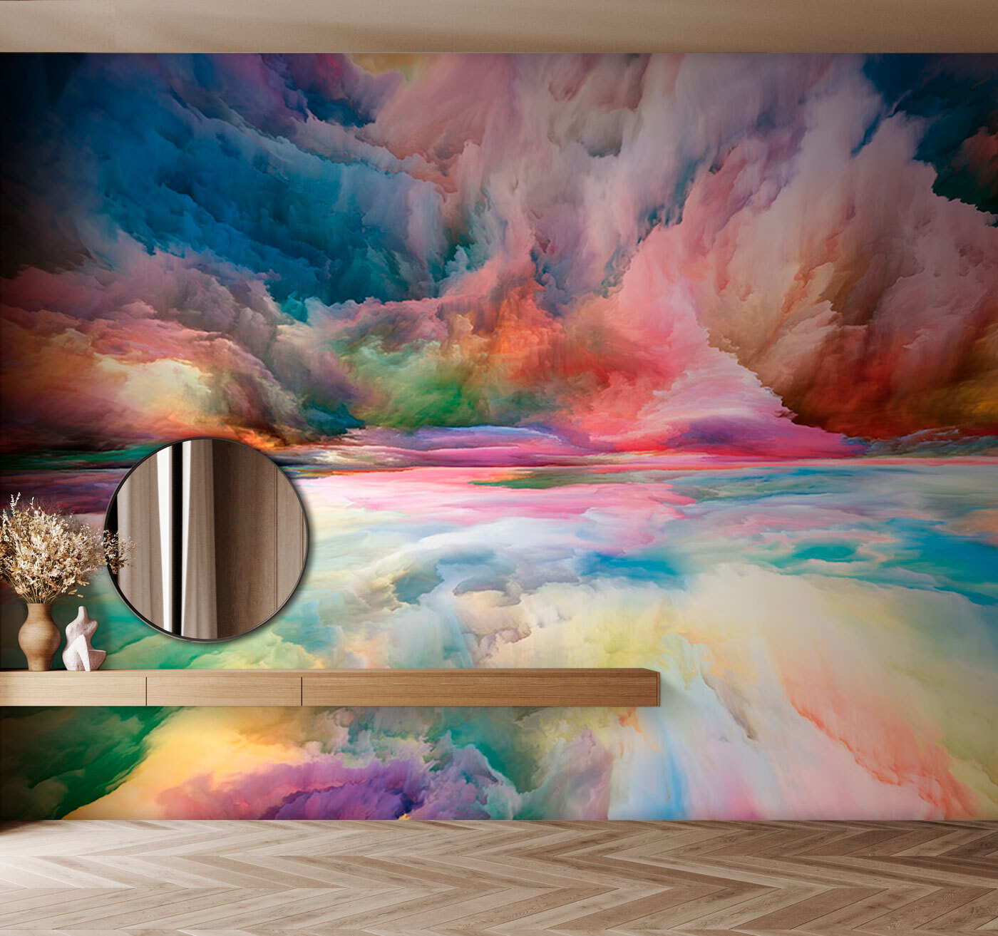 Colorful clouds in the sky Colorful clouds in the sky