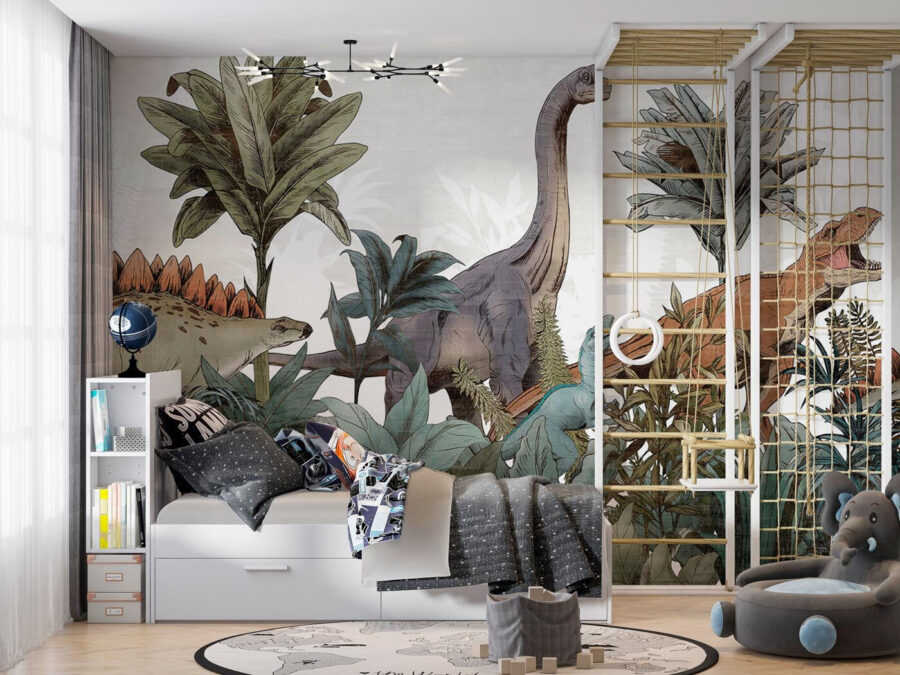 Skupina dinosaurů v džungli Skupina dinosaurů v džungli
