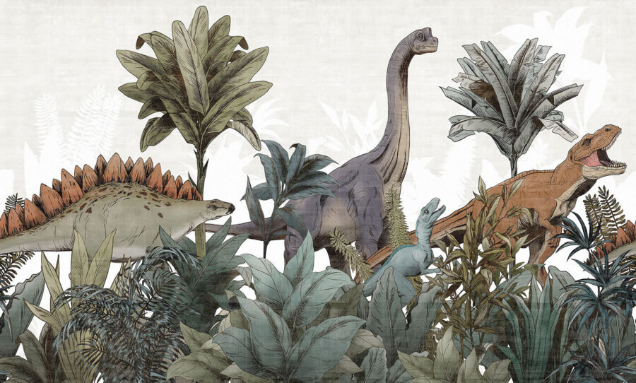 Skupina dinosaurů v džungli Skupina dinosaurů v džungli