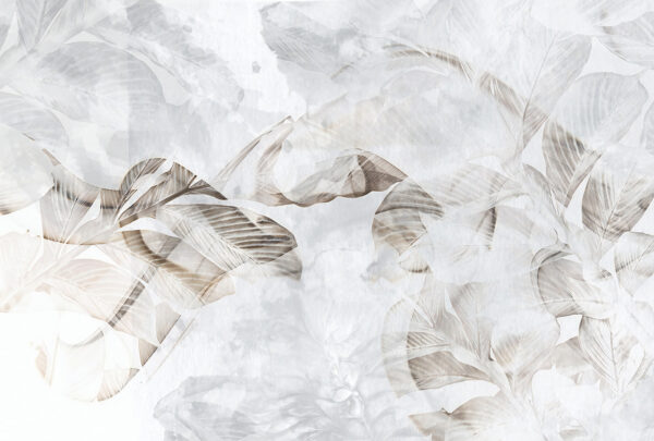 Translucent leaves on soft background