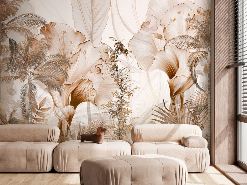 Wallpaper with flowers and plants Wallpaper with flowers and plants