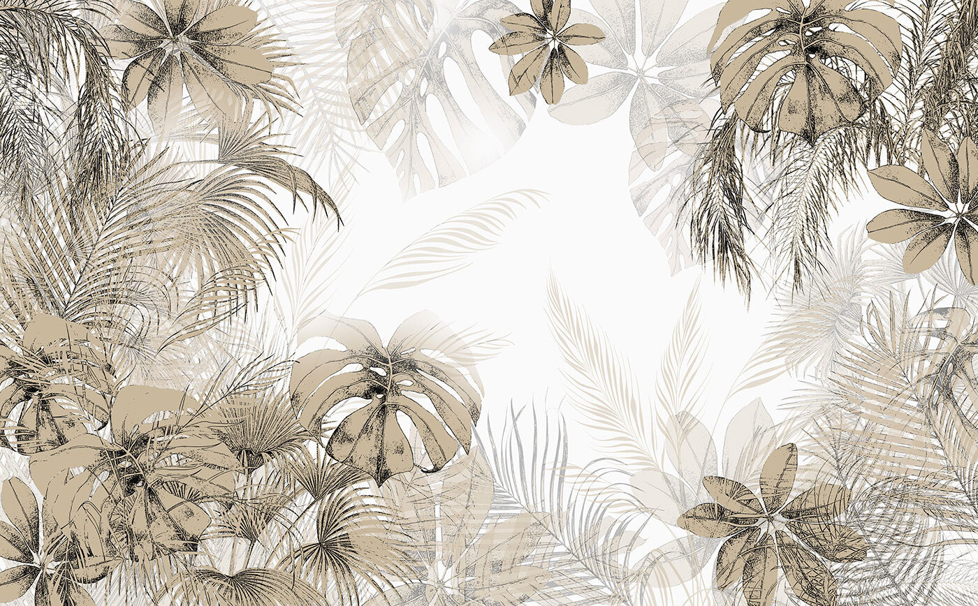 Tropical leaves in soft neutral tones Tropical leaves in soft neutral tones