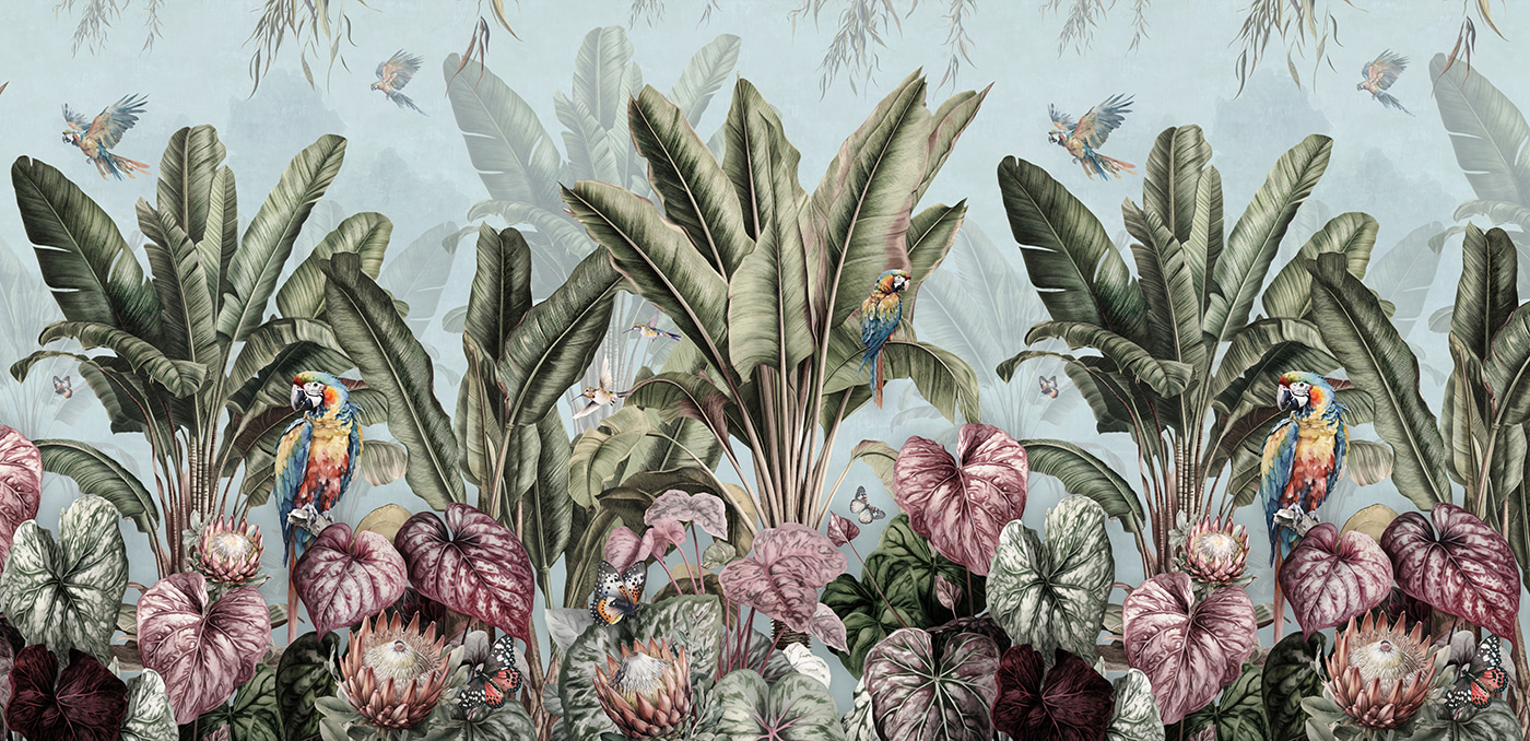 Tapety s tropickými rostlinami a ptáky u96259p - Tapety s tropickými rostlinami a ptáky - tegory