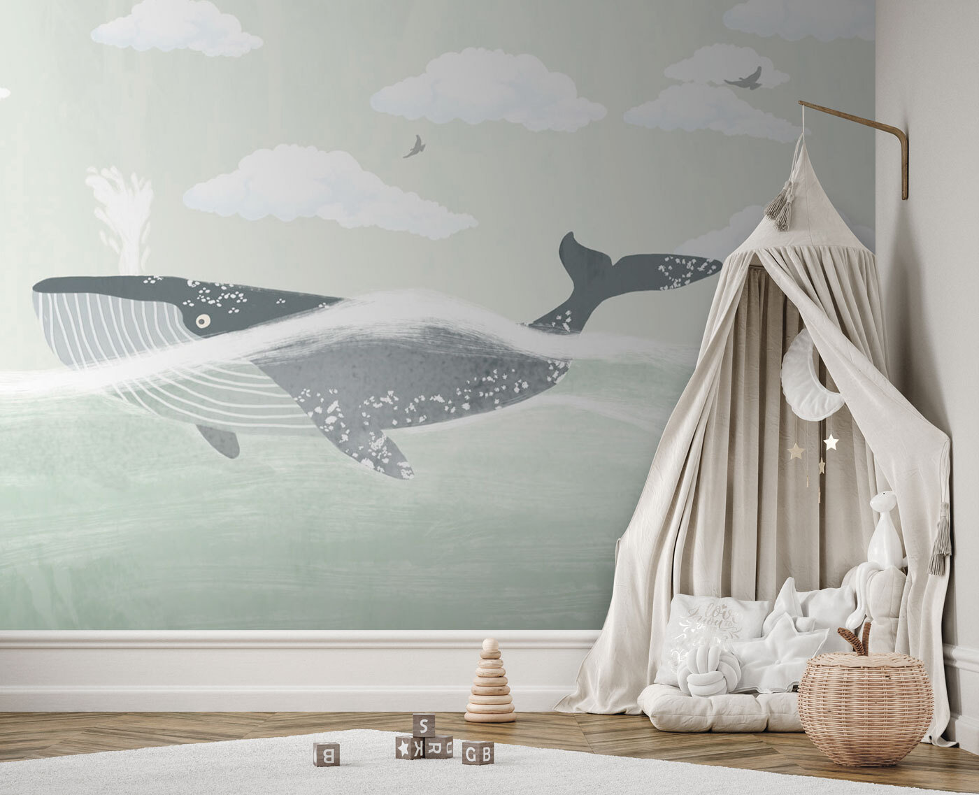 Whale swimming in the water