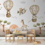 Fototapeta Skupina zvířat v poušti