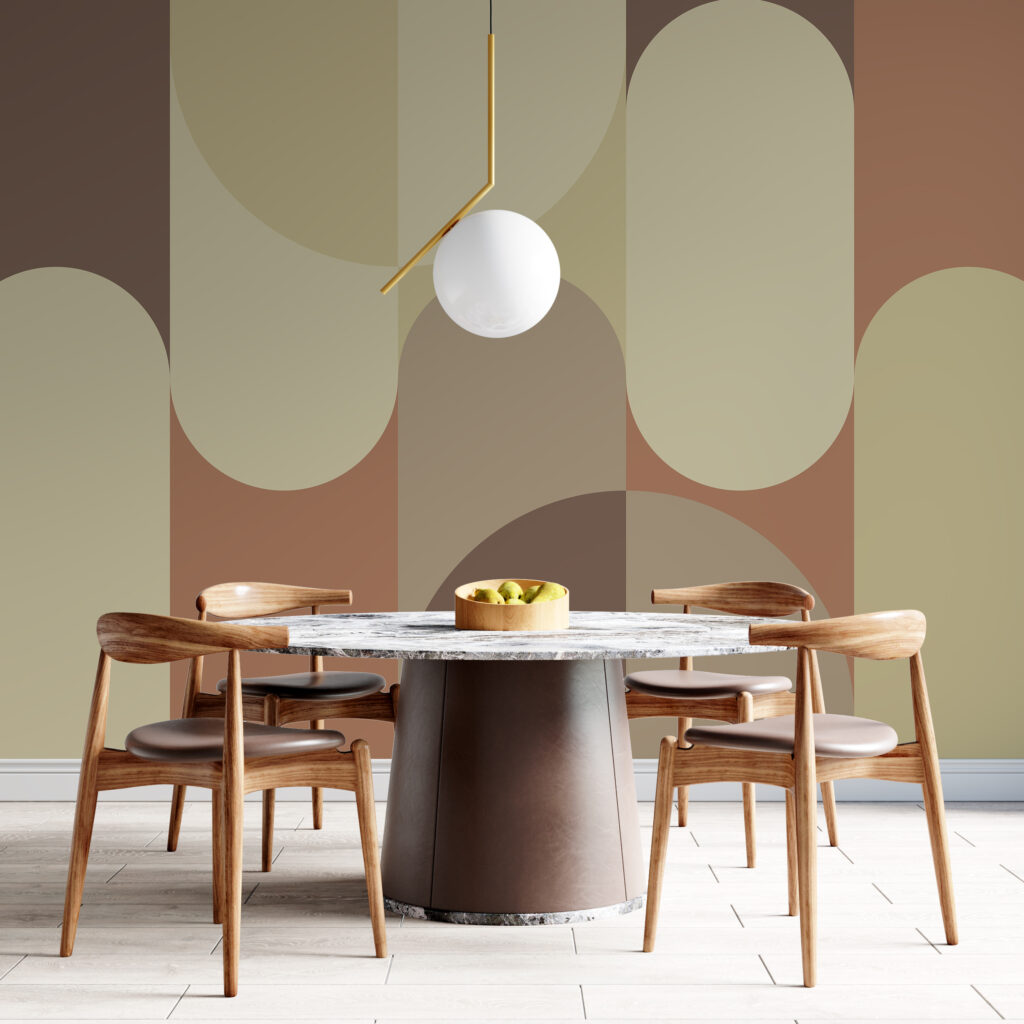 Pattern of circles and lines