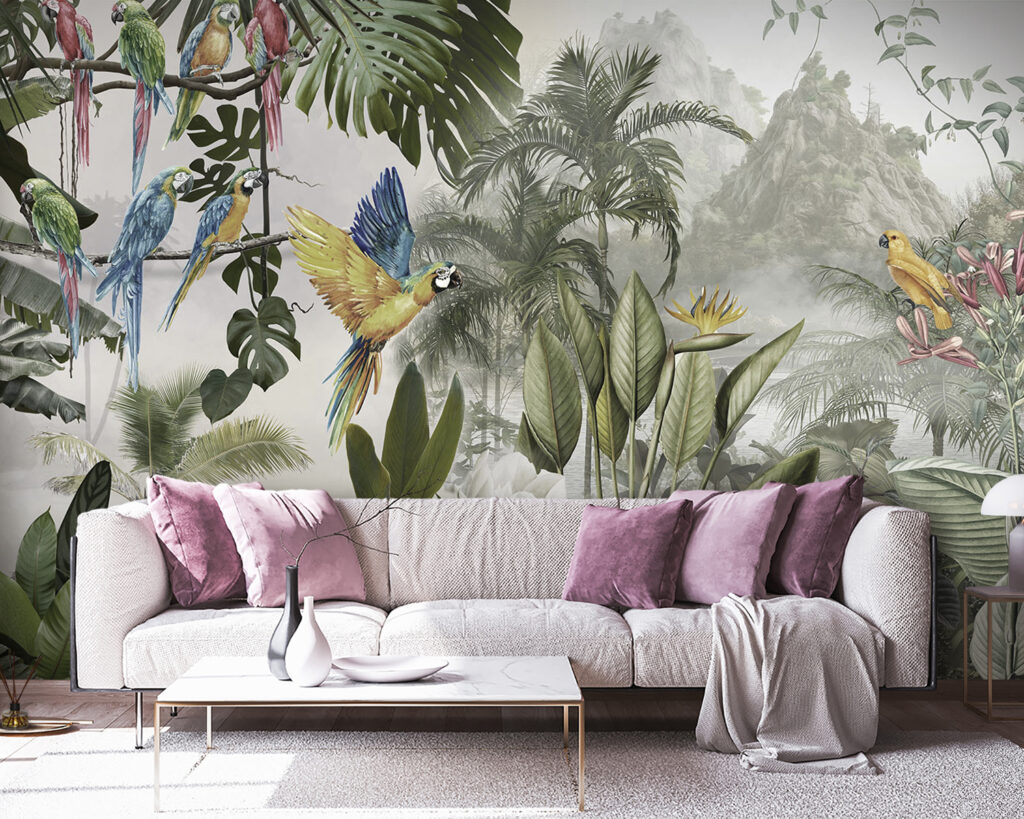 Group of birds in a forest Group of birds in a forest