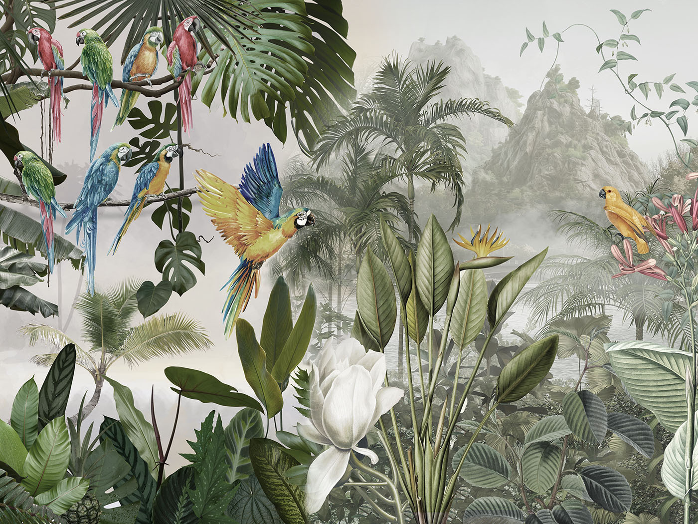 Group of birds in a forest Group of birds in a forest