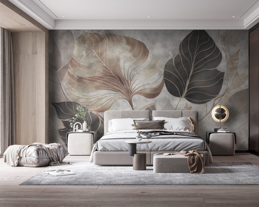 Elegant leaves in muted tones