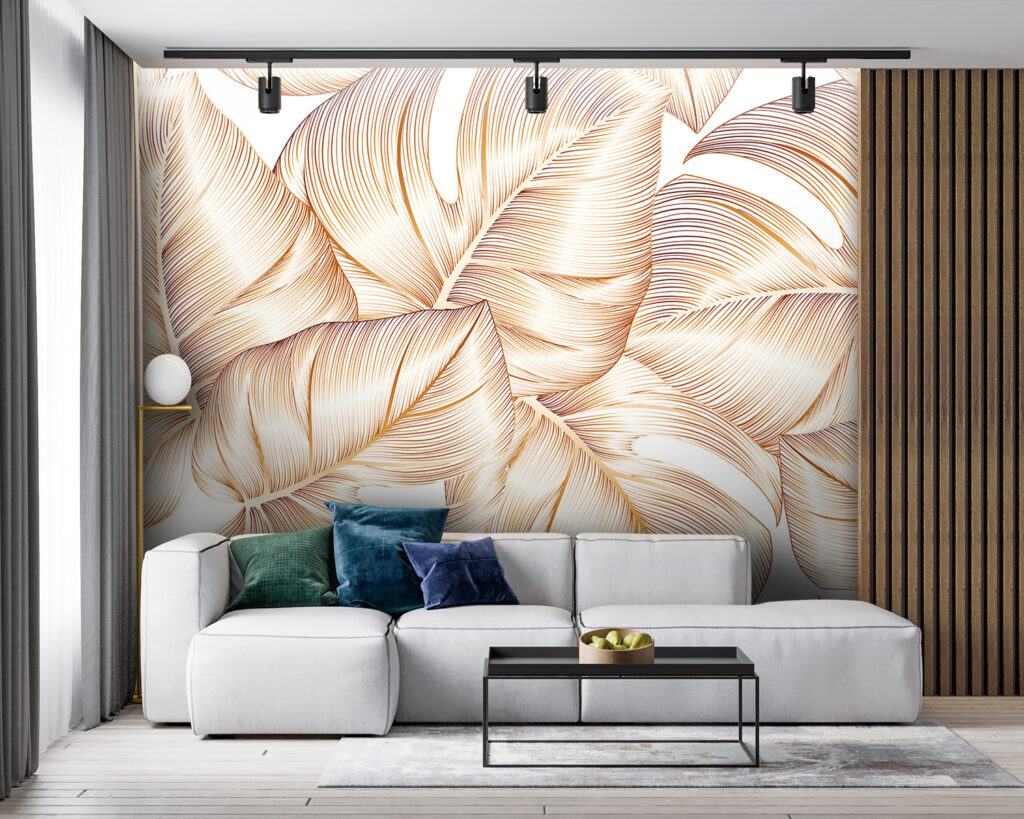 Elegant foliage pattern in soft hues