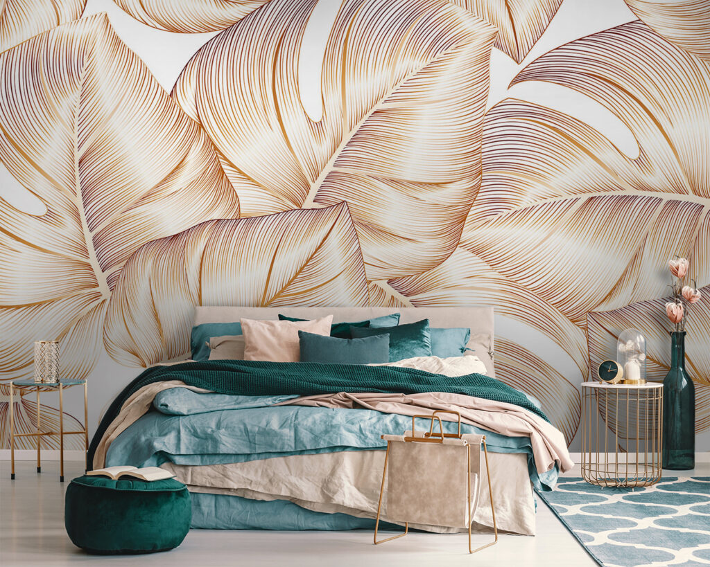 Elegant foliage pattern in soft hues