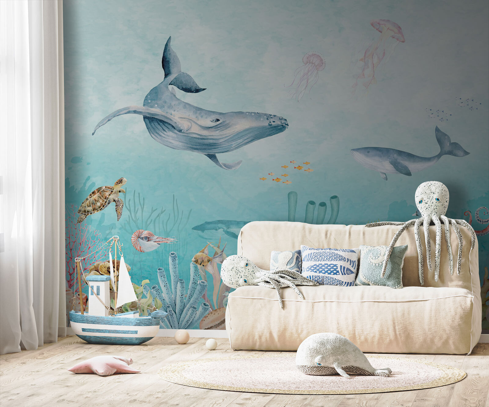 Watercolor of a sea life Watercolor of a sea life