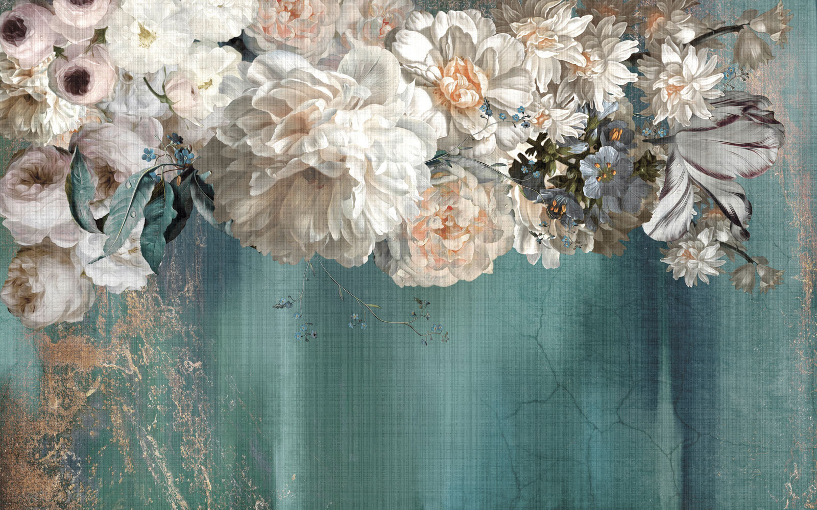 Painting of white flowers Painting of white flowers