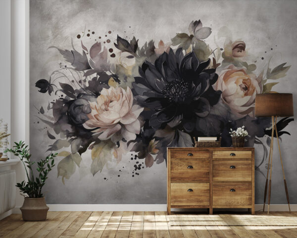 Painting of flowers and leaves Painting of flowers and leaves