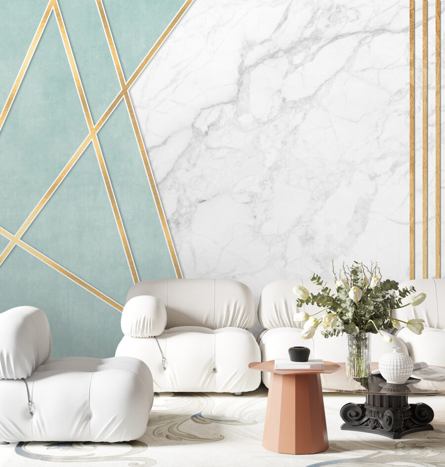 Elegantní mátový a mramorový design