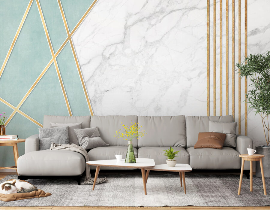 Elegantní mátový a mramorový design