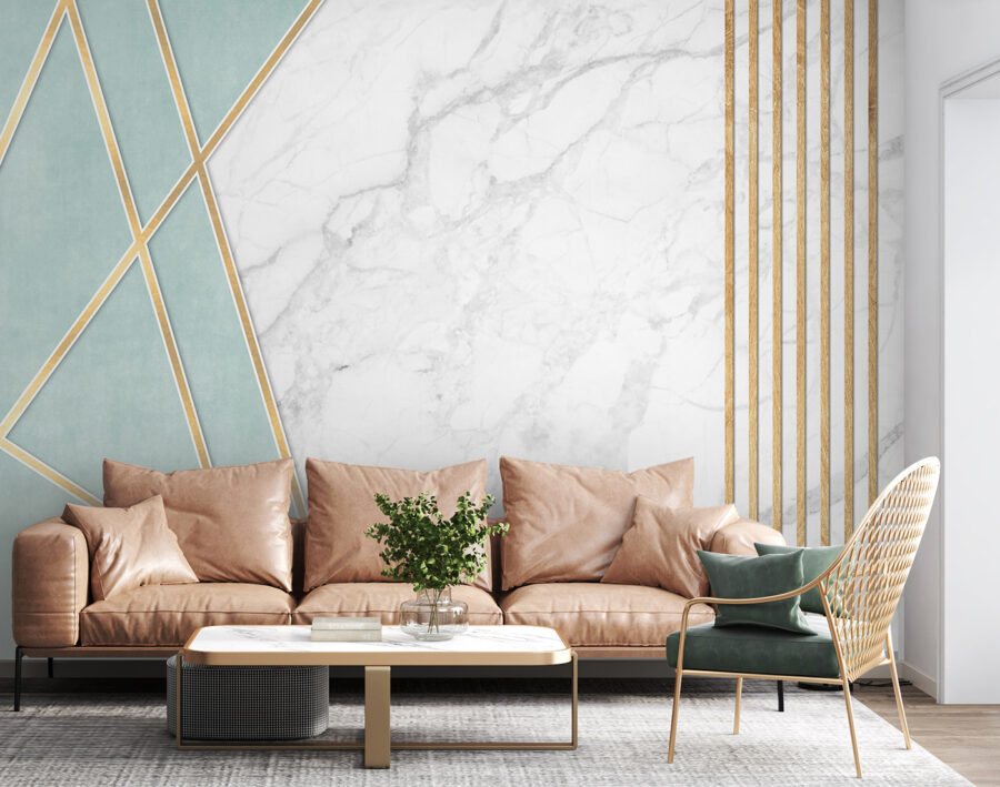 Elegantní mátový a mramorový design