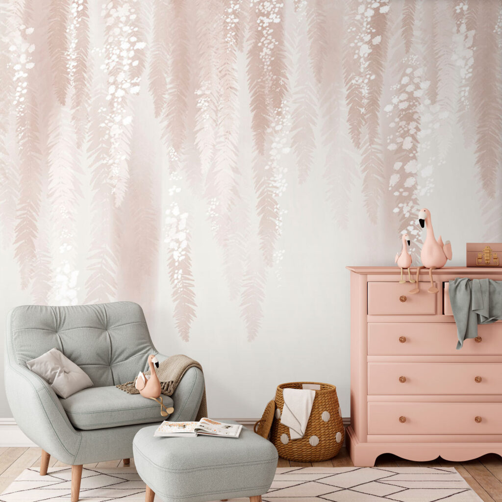 White and pink floral pattern White and pink floral pattern