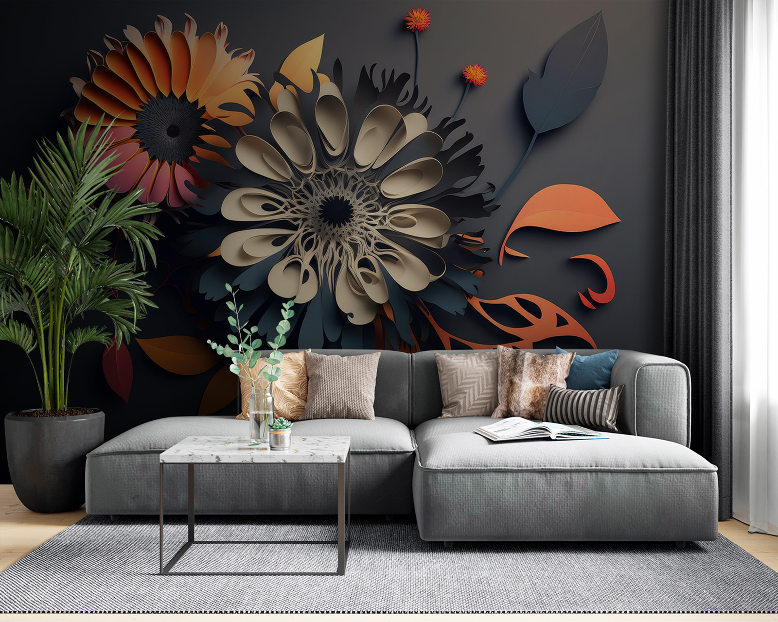 Papírový výřez květin u94976pig53m - Papírový výřez květin - tegory