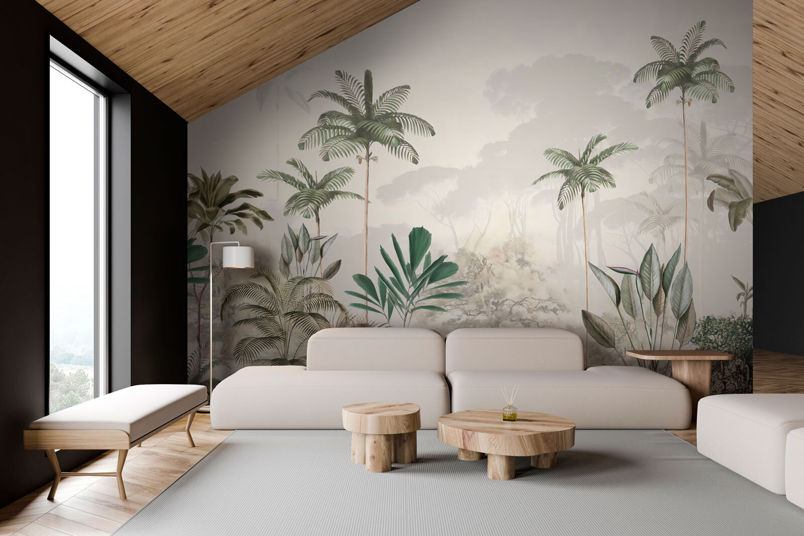 Wallpaper with palm trees