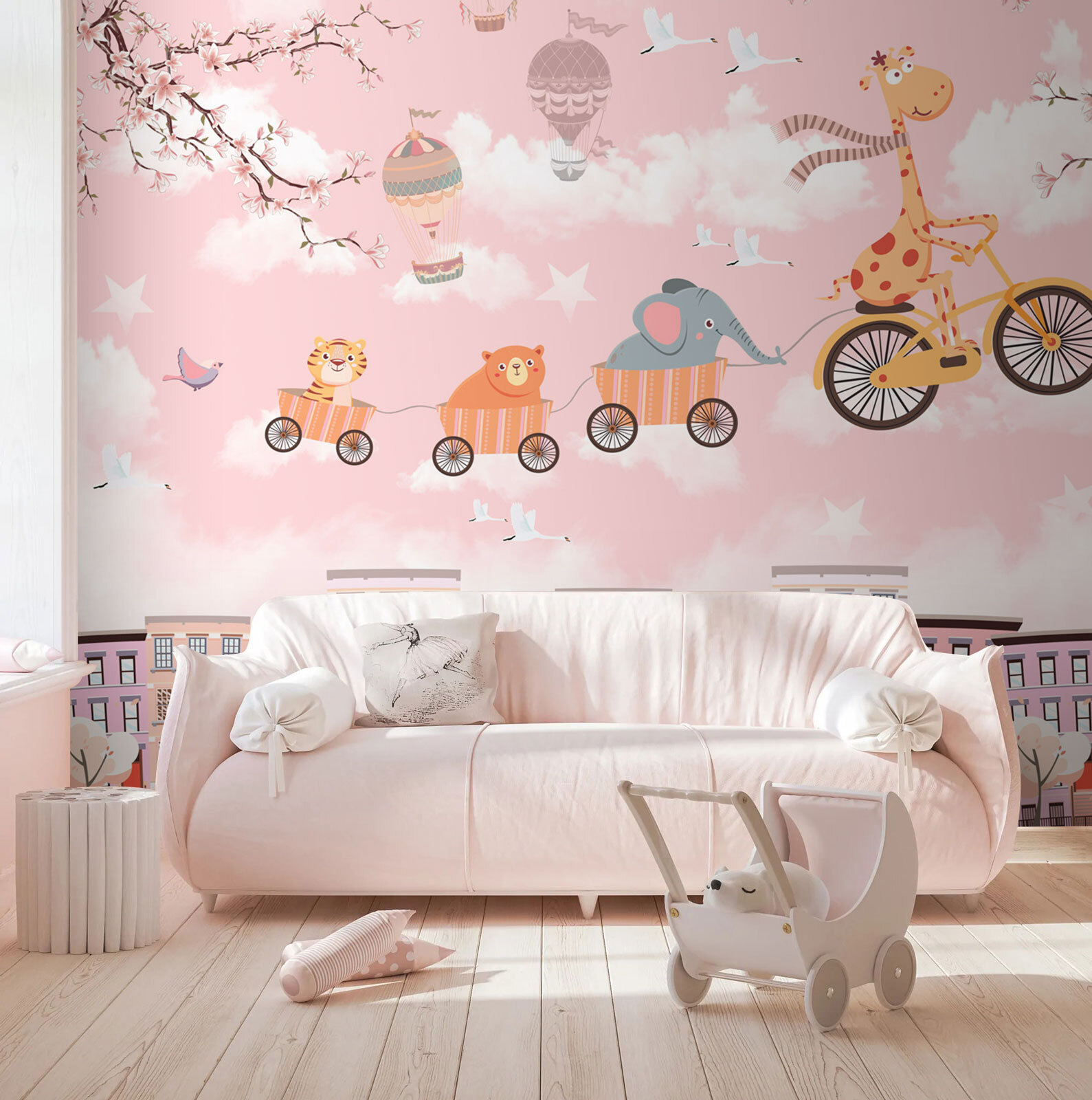 Cartoon animals riding a bicycle Cartoon animals riding a bicycle