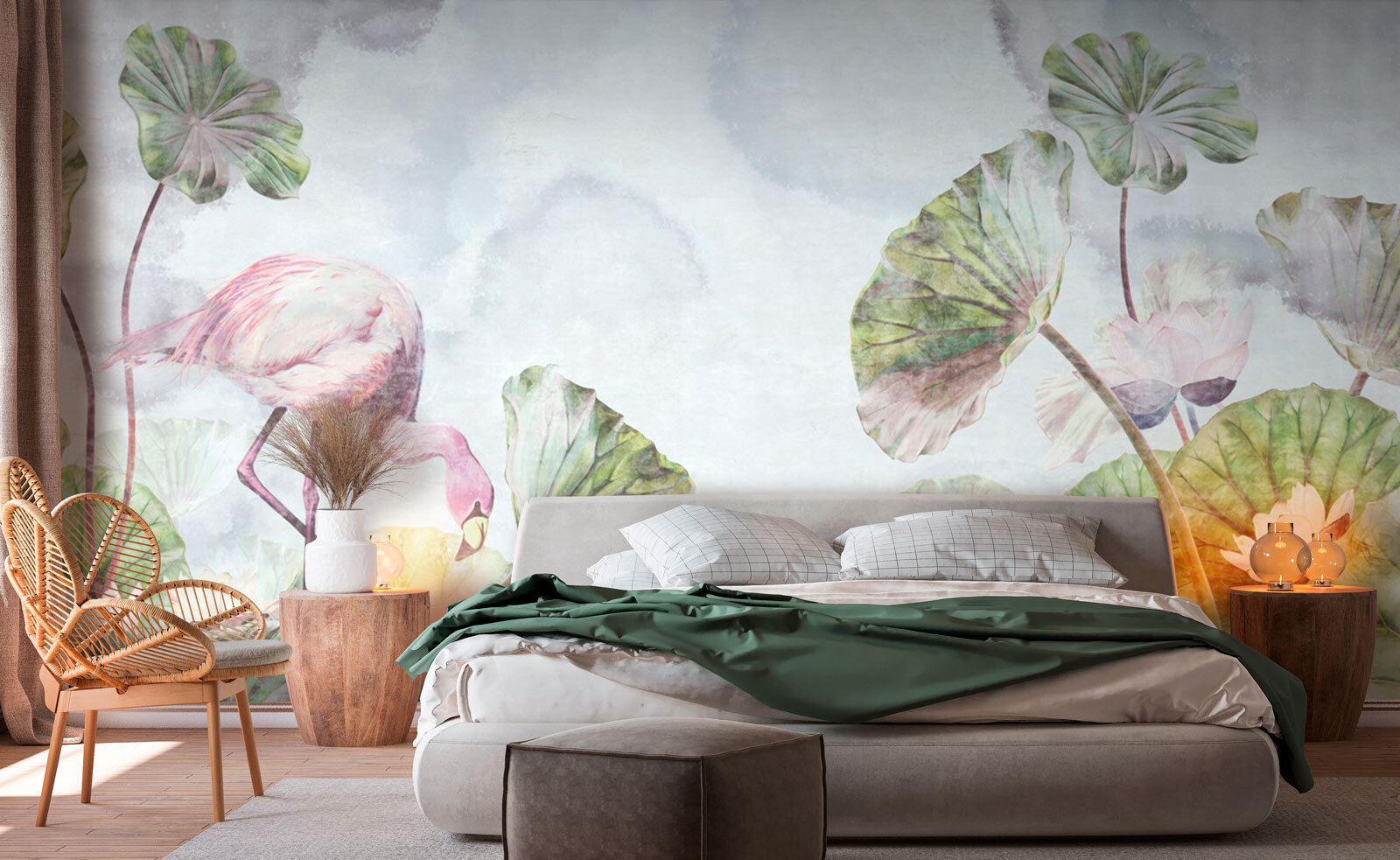 Plameňák a listy u94357pib1m - Plameňák a listy - tegory