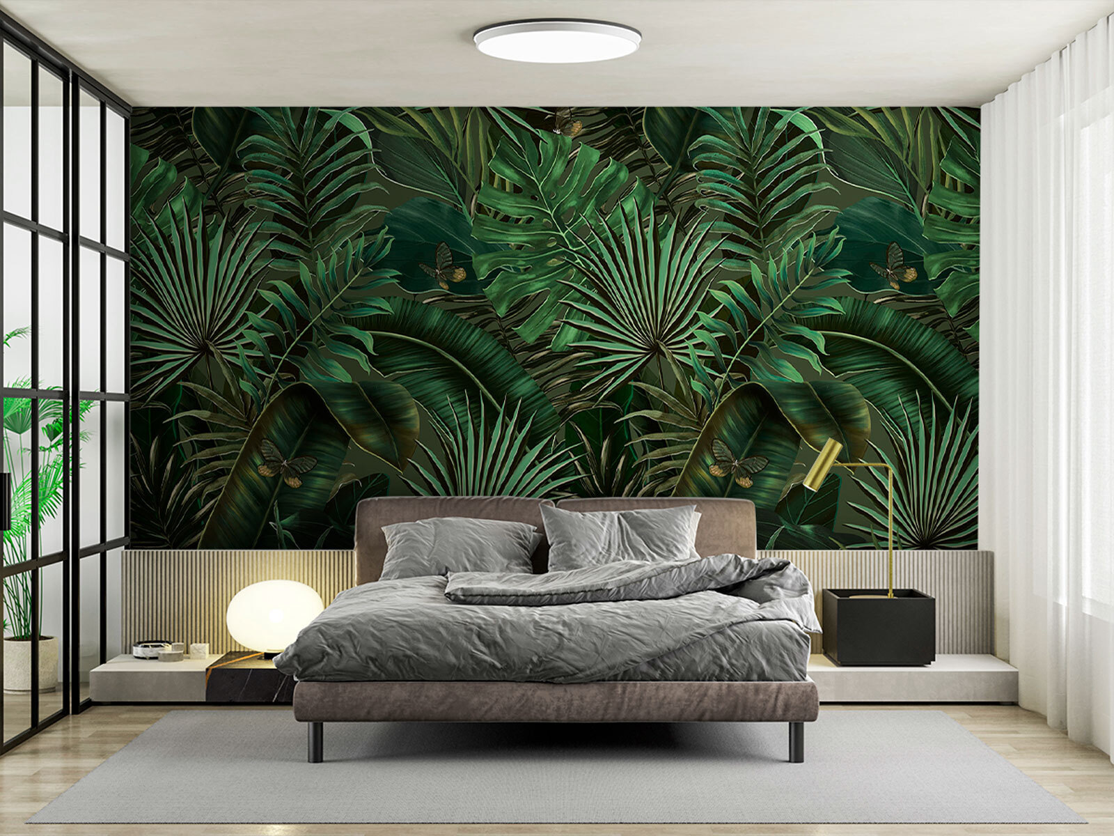 Lush green leaves and hidden butterflies Lush green leaves and hidden butterflies