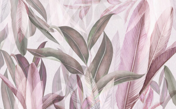Delicate leaves in soft hues