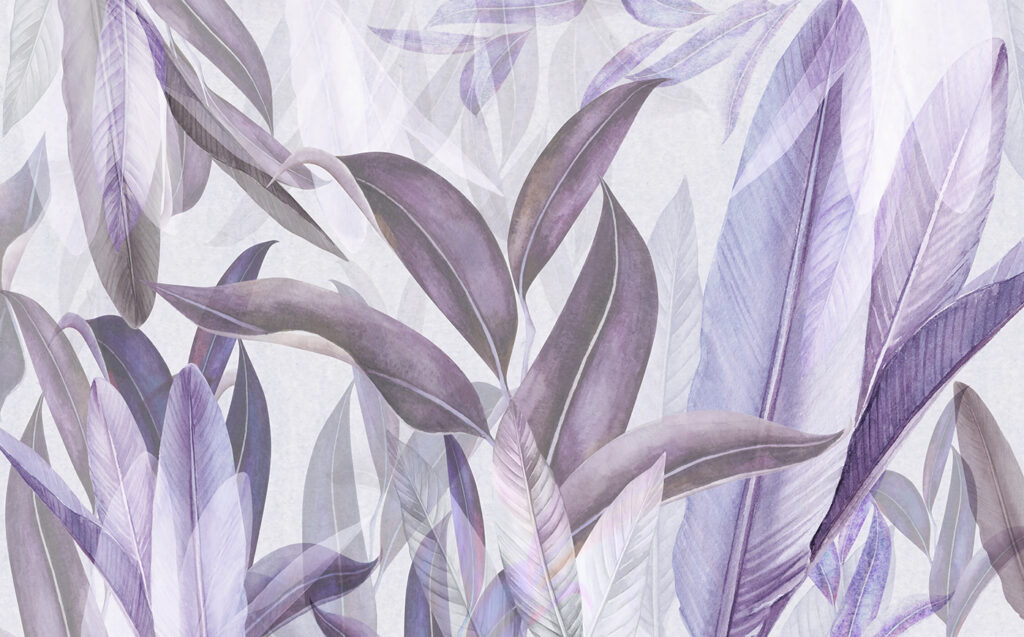 Delicate leaves in soft hues