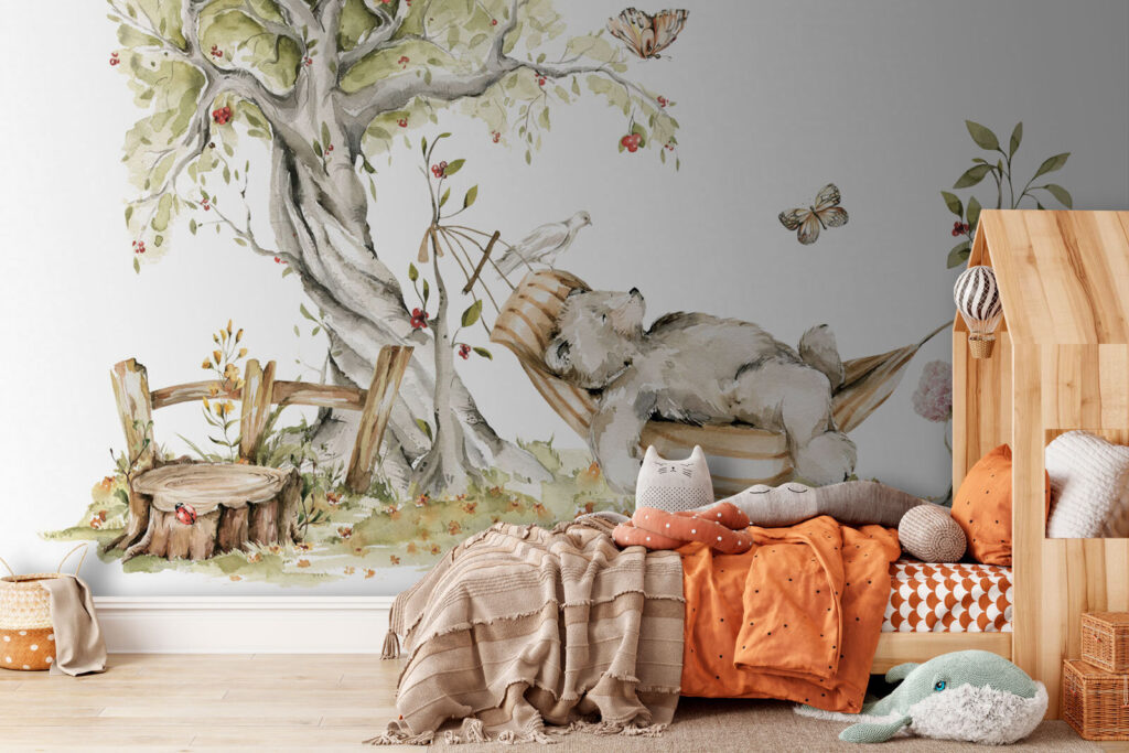 Bear sleeping in a hammock Bear sleeping in a hammock