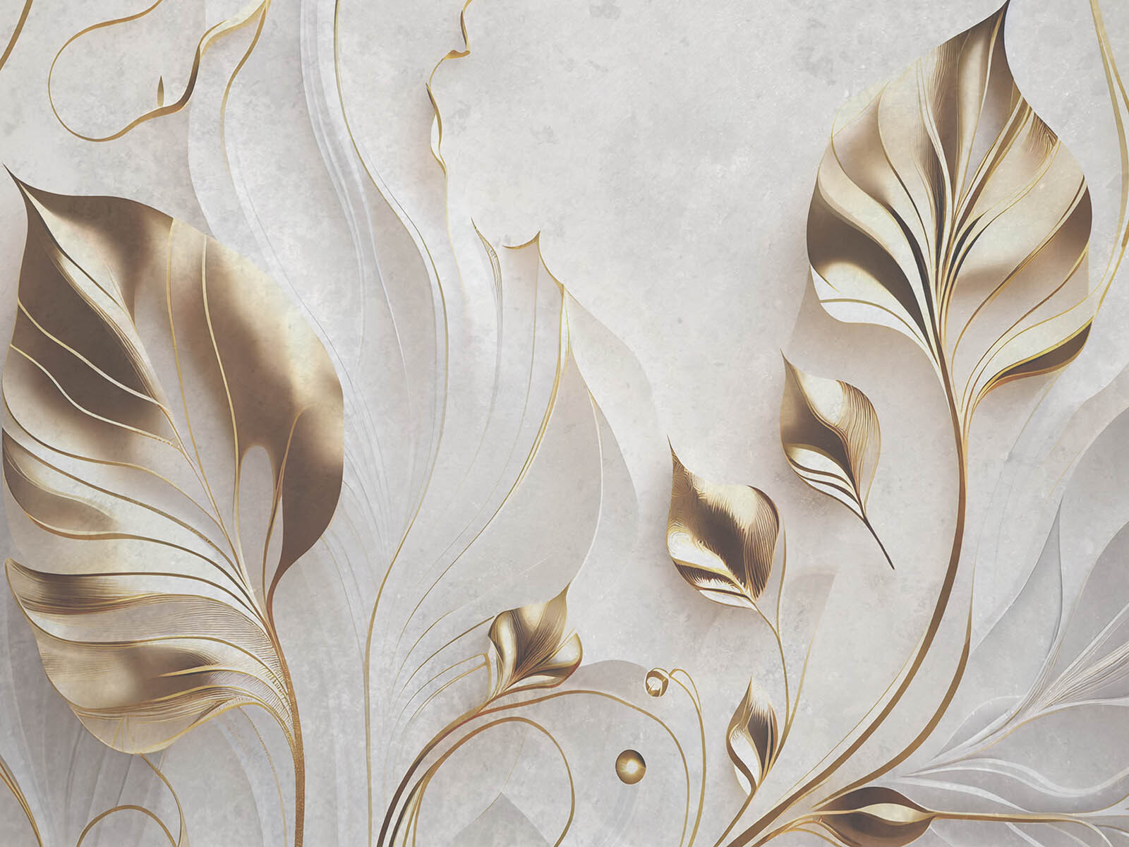 Elegant leaves on a textured background Elegant leaves on a textured background