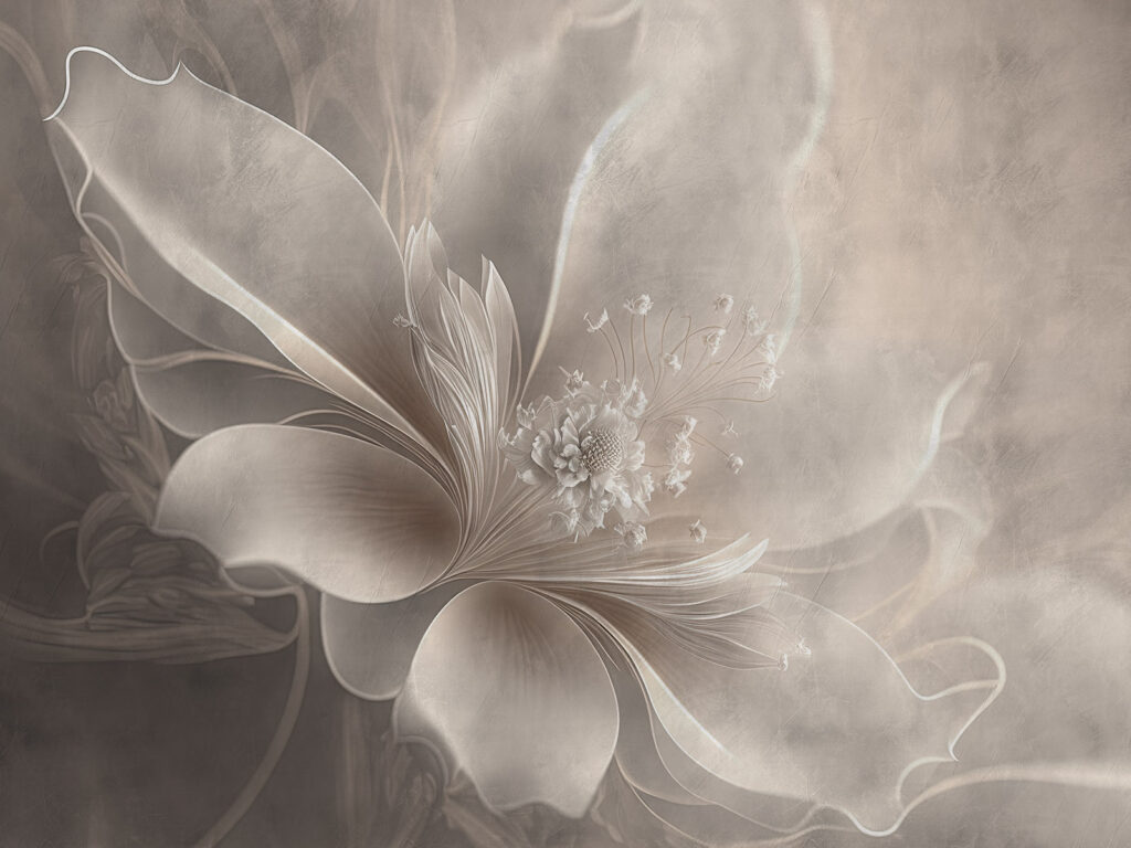 White flower with a flower on it White flower with a flower on it