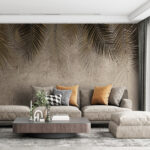 Fototapeta Palmové listy na pozadí s texturou