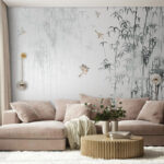 Fototapeta Ptáci létající ptáci v mlze