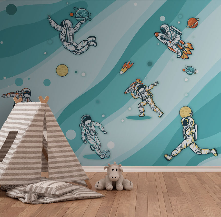 Skupina astronautů ve vesmíru