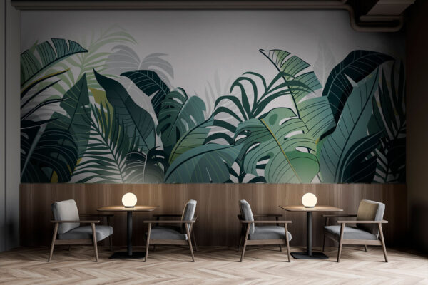 Skupina zelených listů Fototapeta Skupina zelených listů