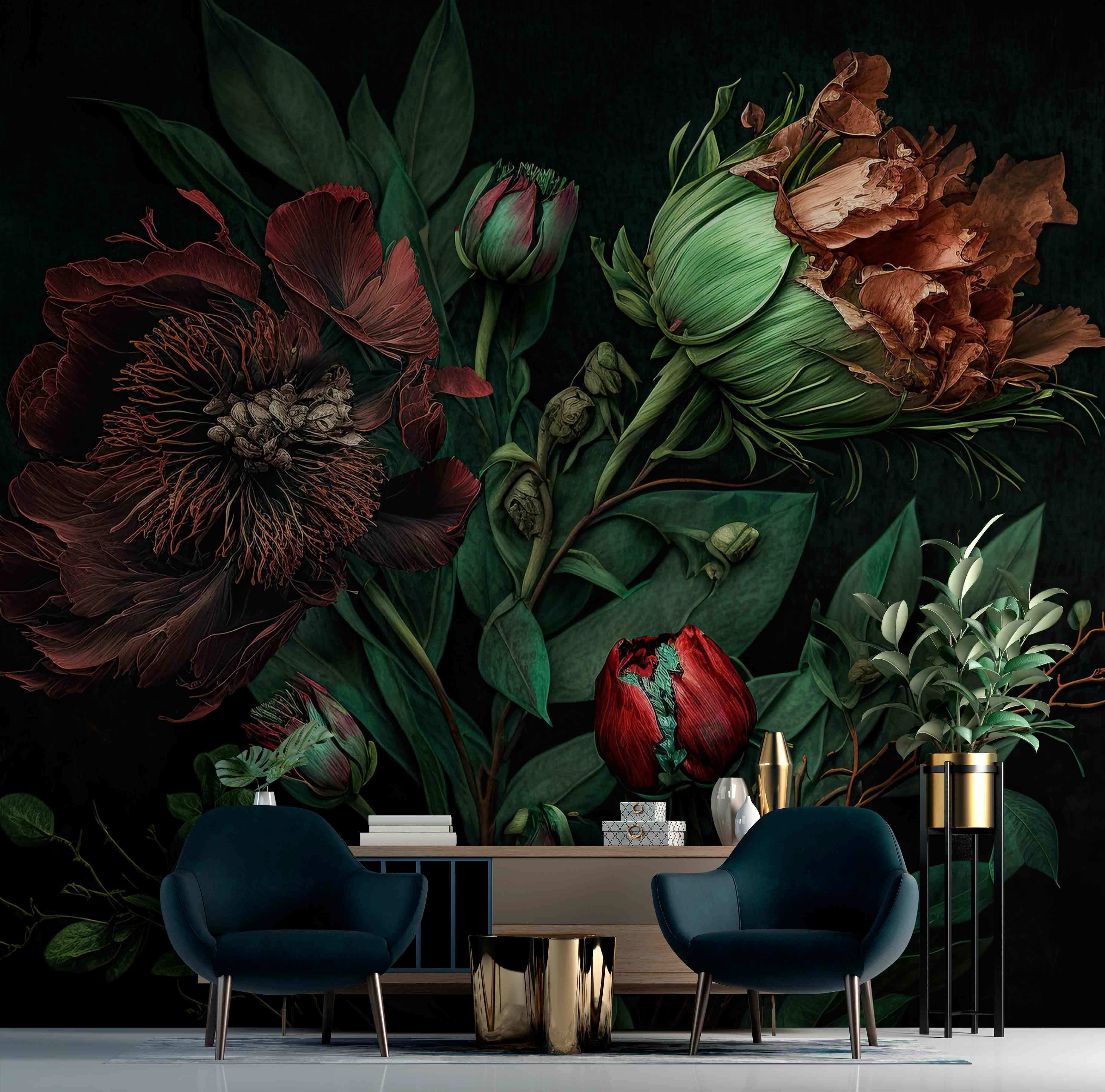 Elegant flowers with rich textures Elegant flowers with rich textures