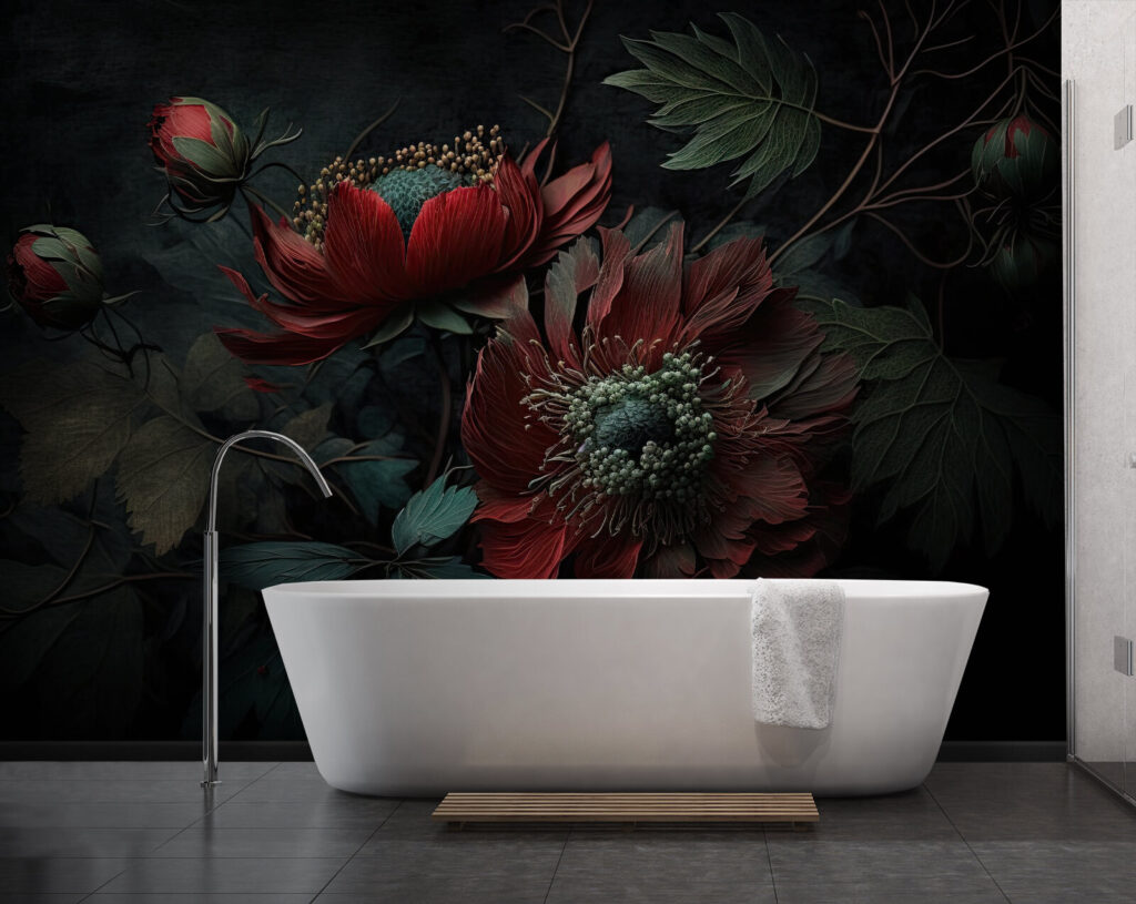 Dark blooms in a moody setting Dark blooms in a moody setting