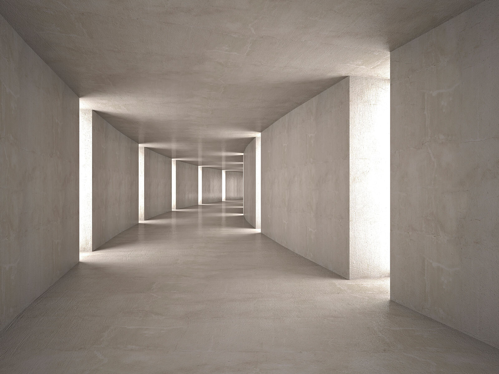 Long hallway with light coming through Long hallway with light coming through