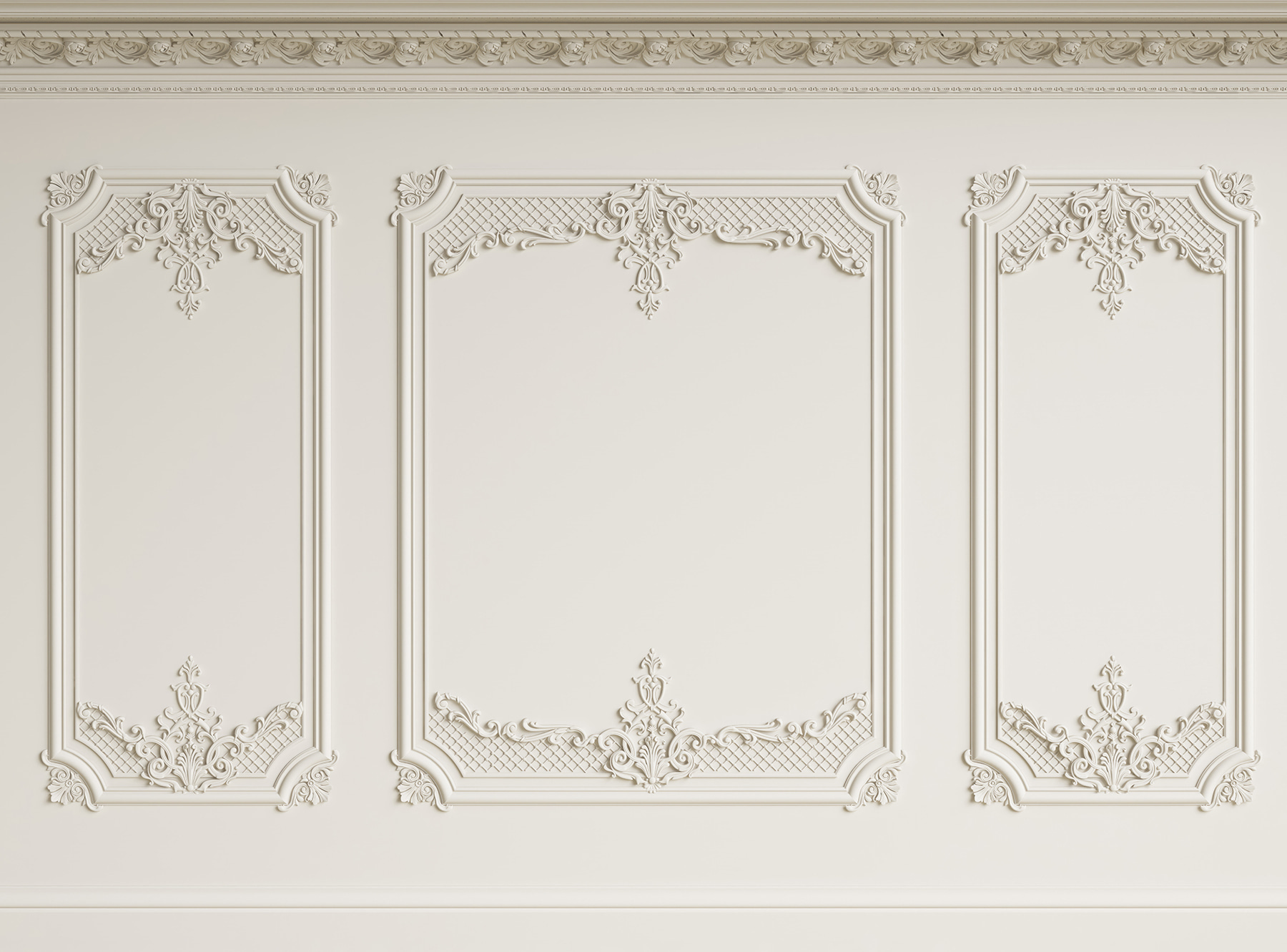 Wall with white walls Wall with white walls