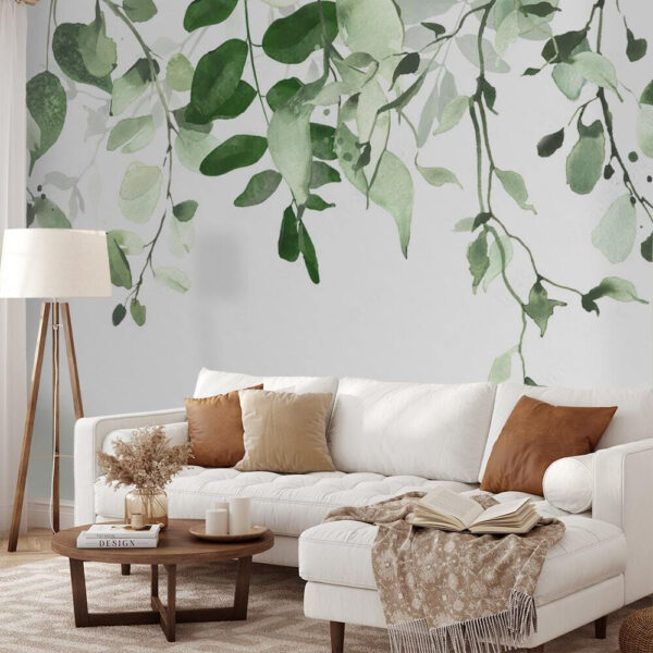 Elegantní design zelených listů na pozadí Elegantní design zelených listů na pozadí